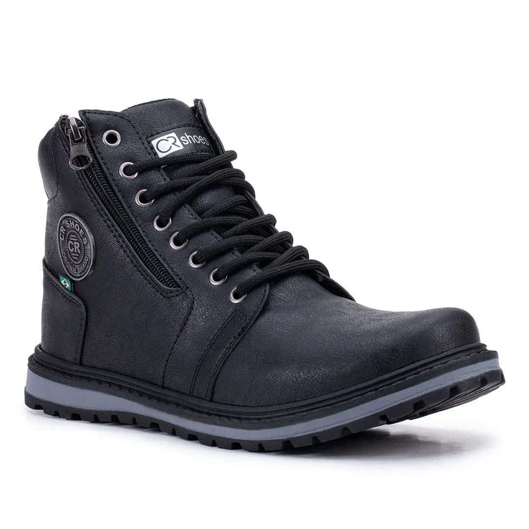 Bota Coturno Masculino Com Ziper Modelo Novo - (Promoção de Inverno 2025)