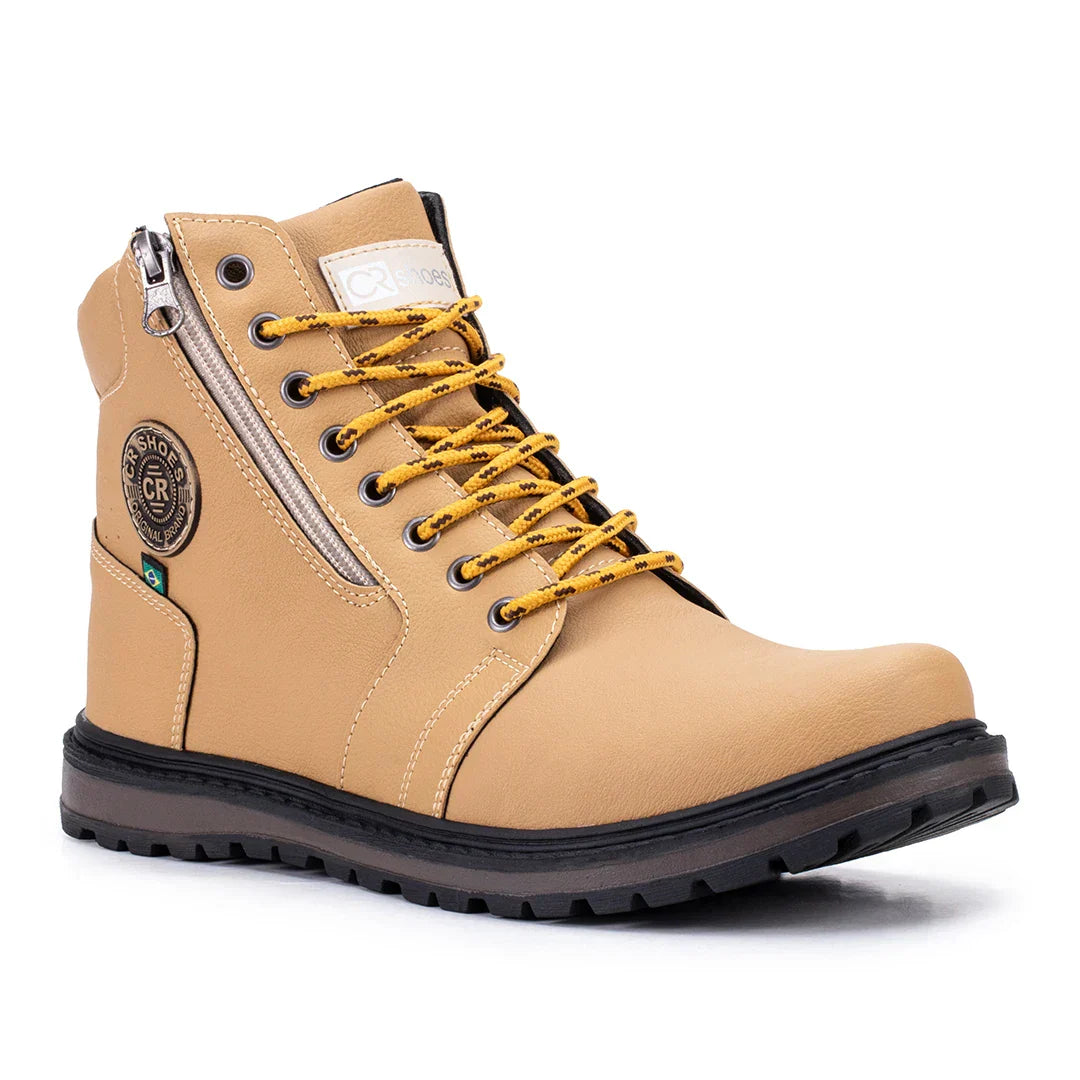 Bota Coturno Masculino Com Ziper Modelo Novo - (Promoção de Inverno 2025)