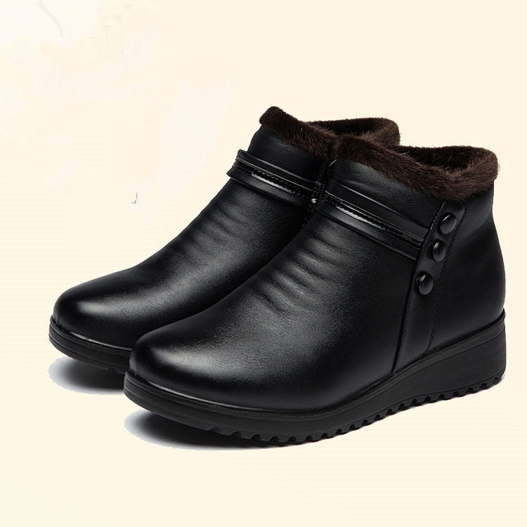 Bota Couro de Inverno Peluciado - Hellena - (Promoção de Inverno 2025)