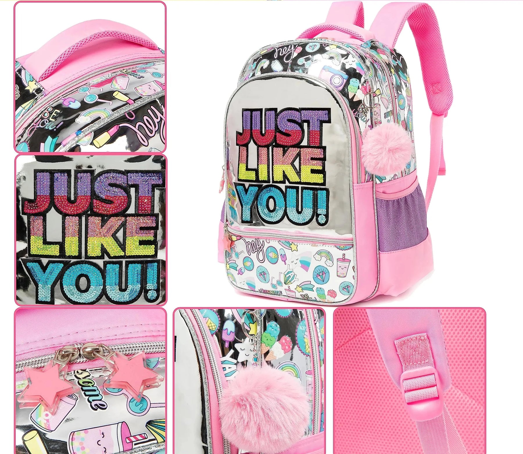 Kit Mochila Lancheira Estojo Escolar Infantil