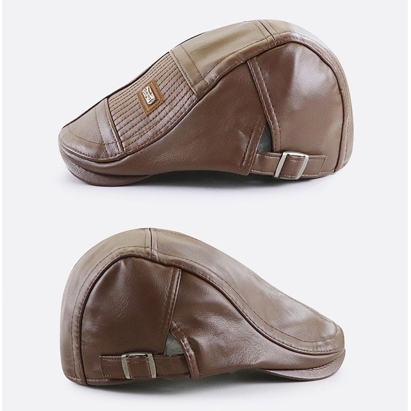Boina Masculina Italiana em Couro