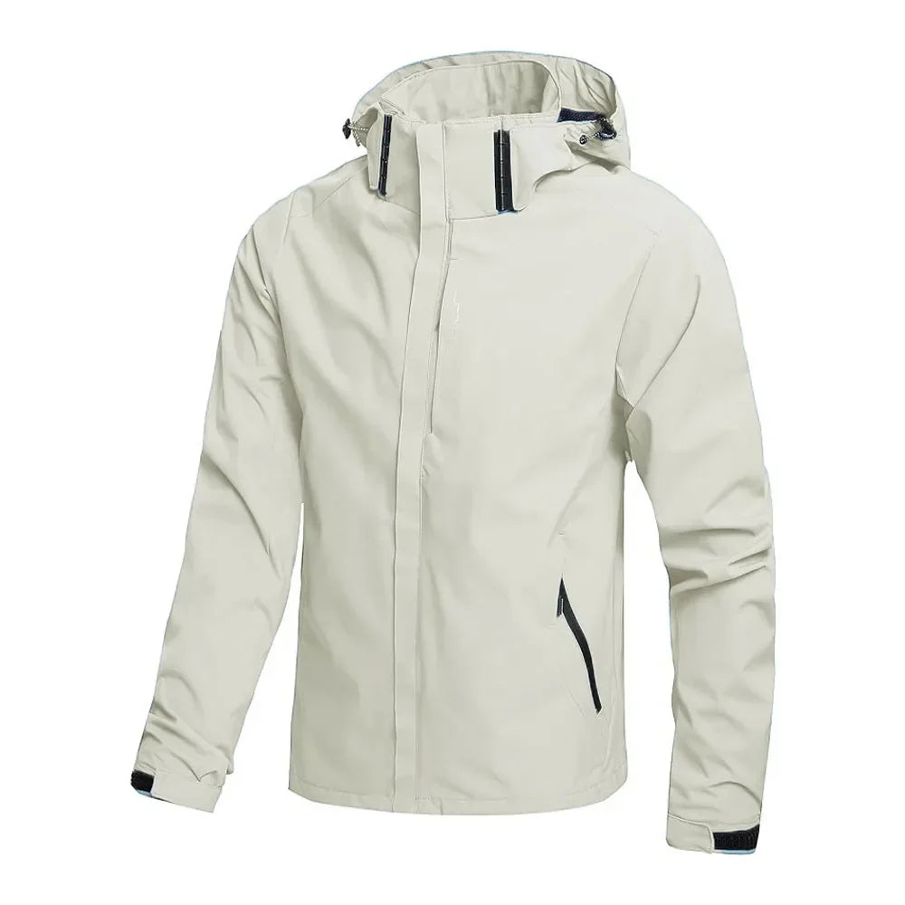 Jaqueta Masculina Impermeável Leve com Capuz para Trilhas e Escaladas - (Promoção de Inverno 2025)