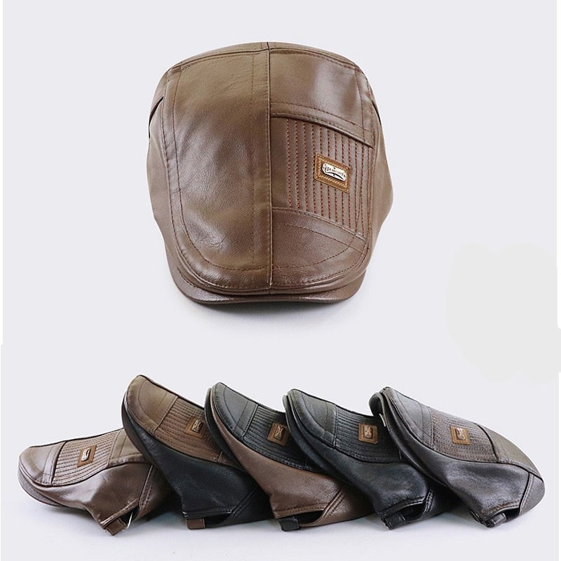 Boina Masculina Italiana em Couro
