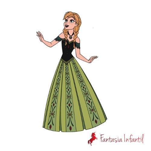 Anna Frozen Luxo - Fantasia Infantil - Princesas