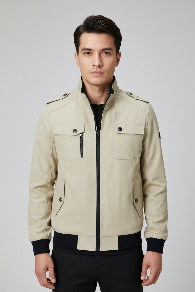 Jaqueta Masculina Com Zíper Haro