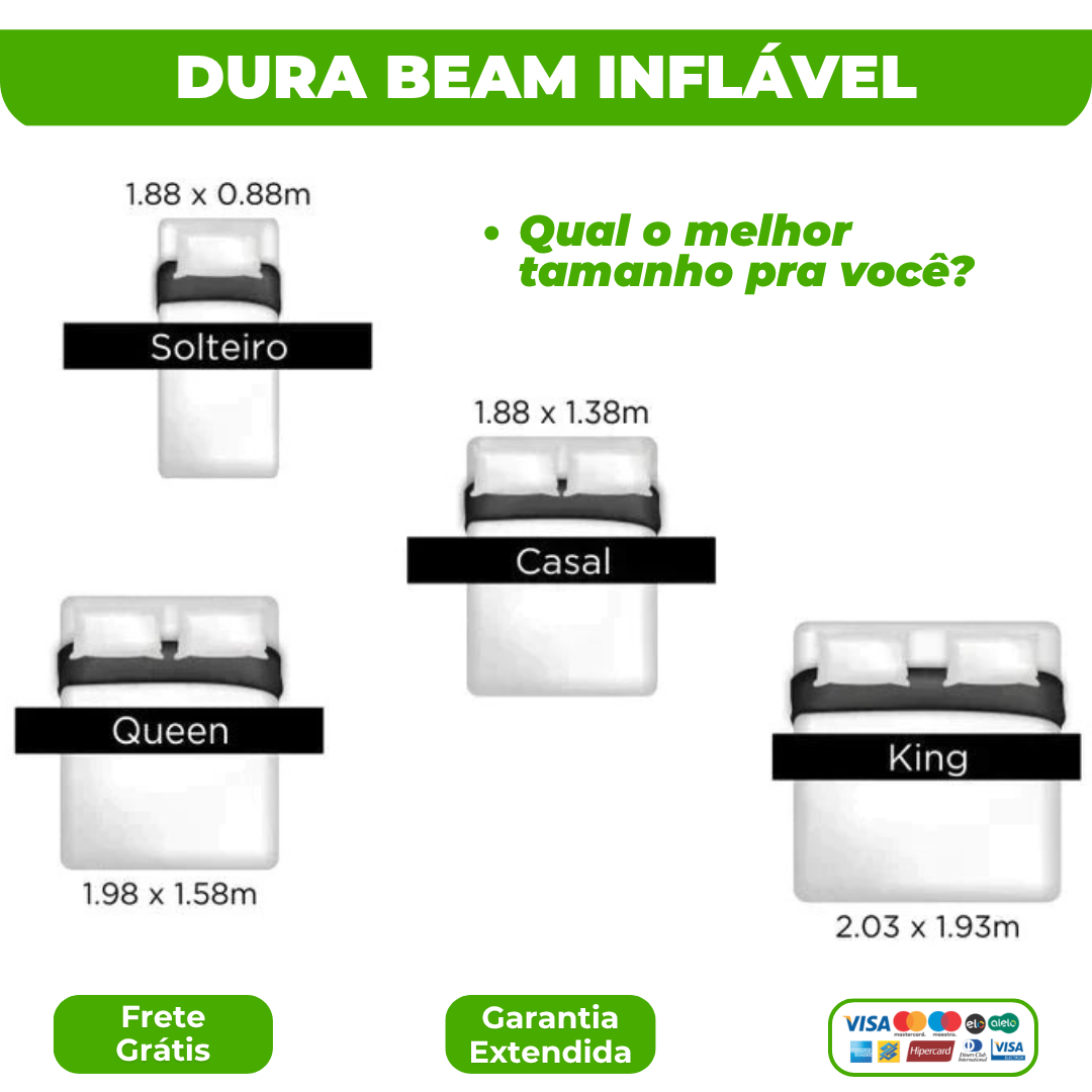 DuraBeam - Colchão Inflável + Brindes [Pague 1 Leve 2]