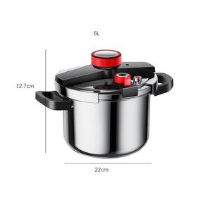 Panela de Pressão Inox 6L Anti Explosão com Alças Reforçadas Premium
