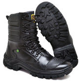 Bota Masculina Militar Monocromática com Zíper e Cadarço - (Promoção de Inverno 2025)
