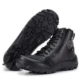 Bota Masculina Militar Biker com Zíper Lateral - (Promoção de Inverno 2025)
