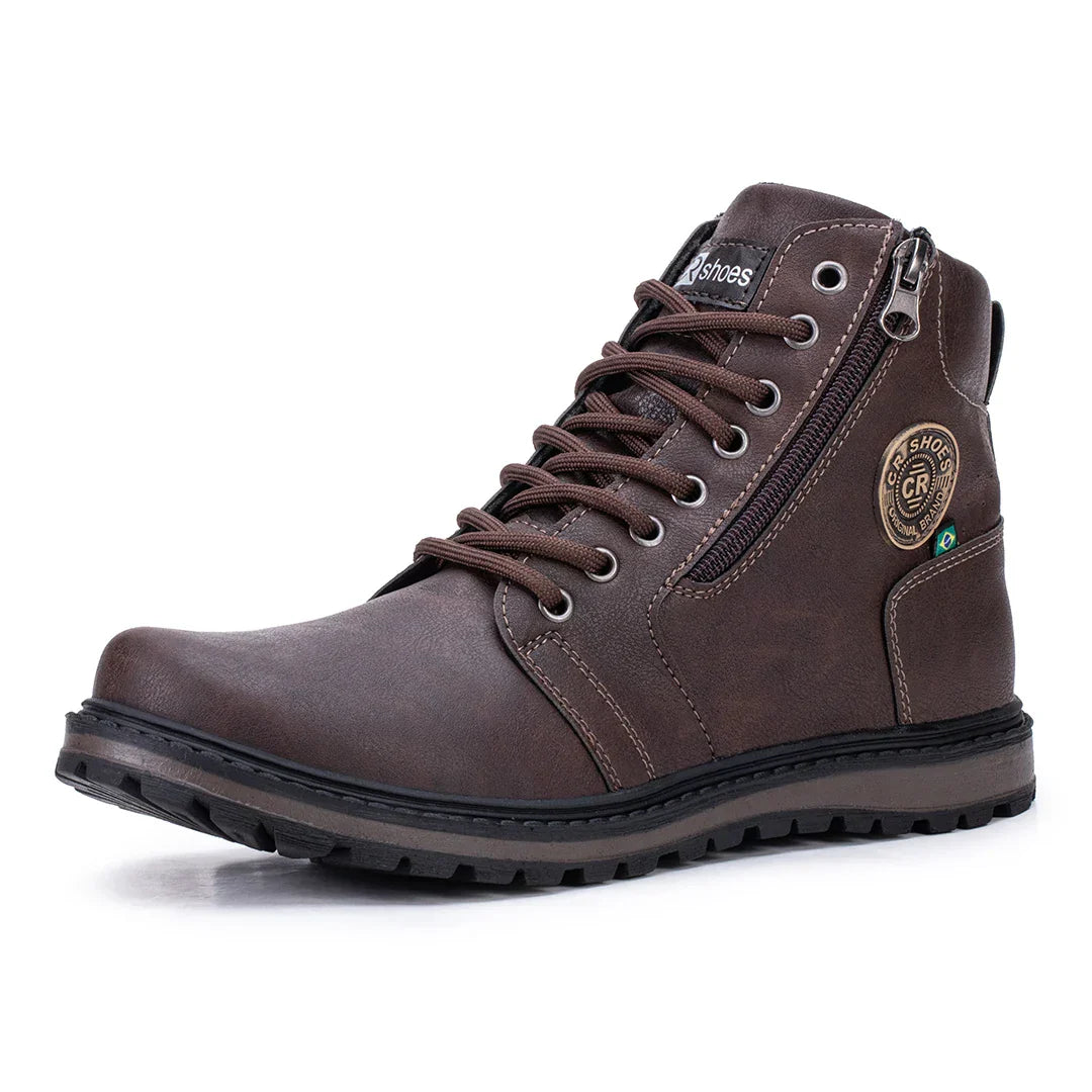 Bota Coturno Masculino Com Ziper Modelo Novo - (Promoção de Inverno 2025)