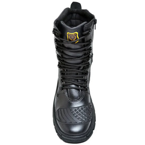Bota Masculina Militar Monocromática com Zíper e Cadarço - (Promoção de Inverno 2025)