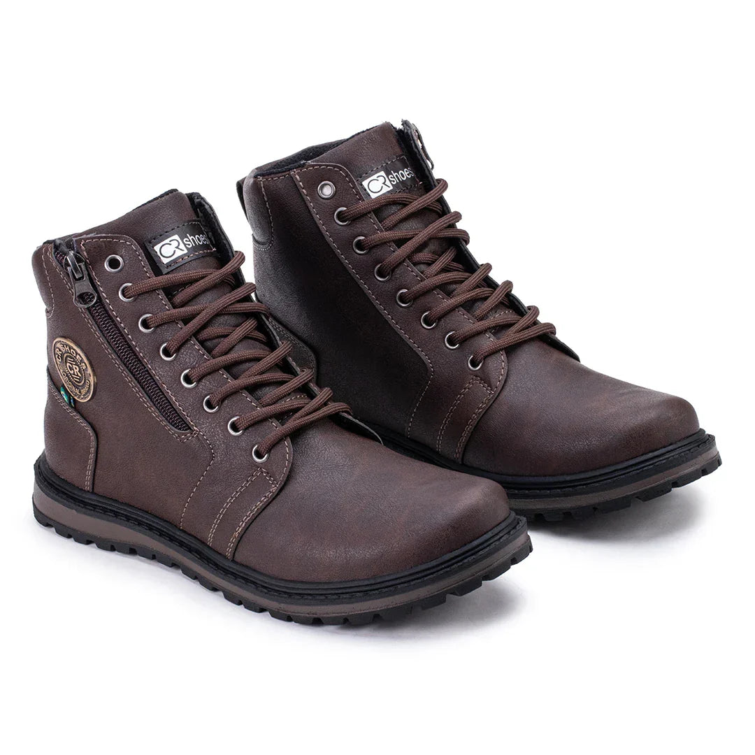 Bota Coturno Masculino Com Ziper Modelo Novo - (Promoção de Inverno 2025)