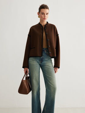 Jaqueta Minimalista de Tweed