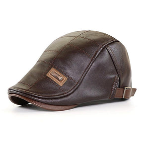 Boina Masculina em Couro Italian