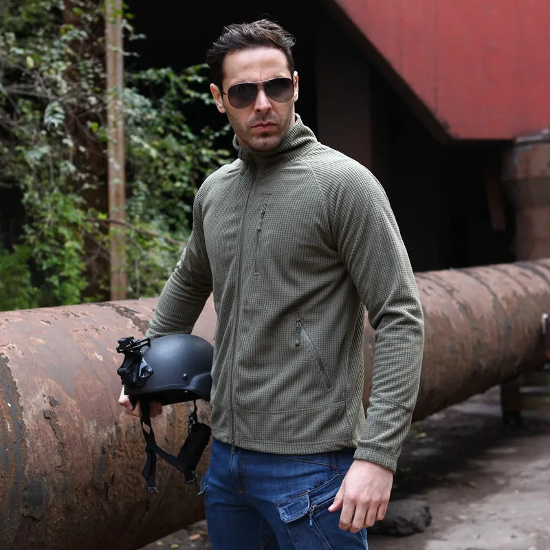 Jaqueta Masculina Militar Leve com Forro Fleece - (Promoção de Inverno 2025)