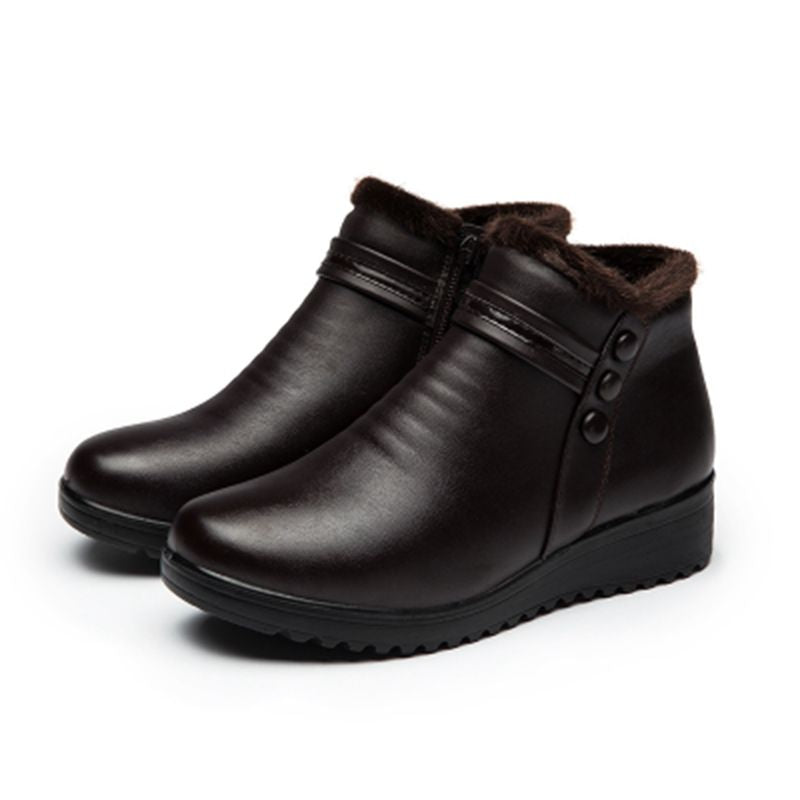 Bota Couro de Inverno Peluciado - Hellena - (Promoção de Inverno 2025)