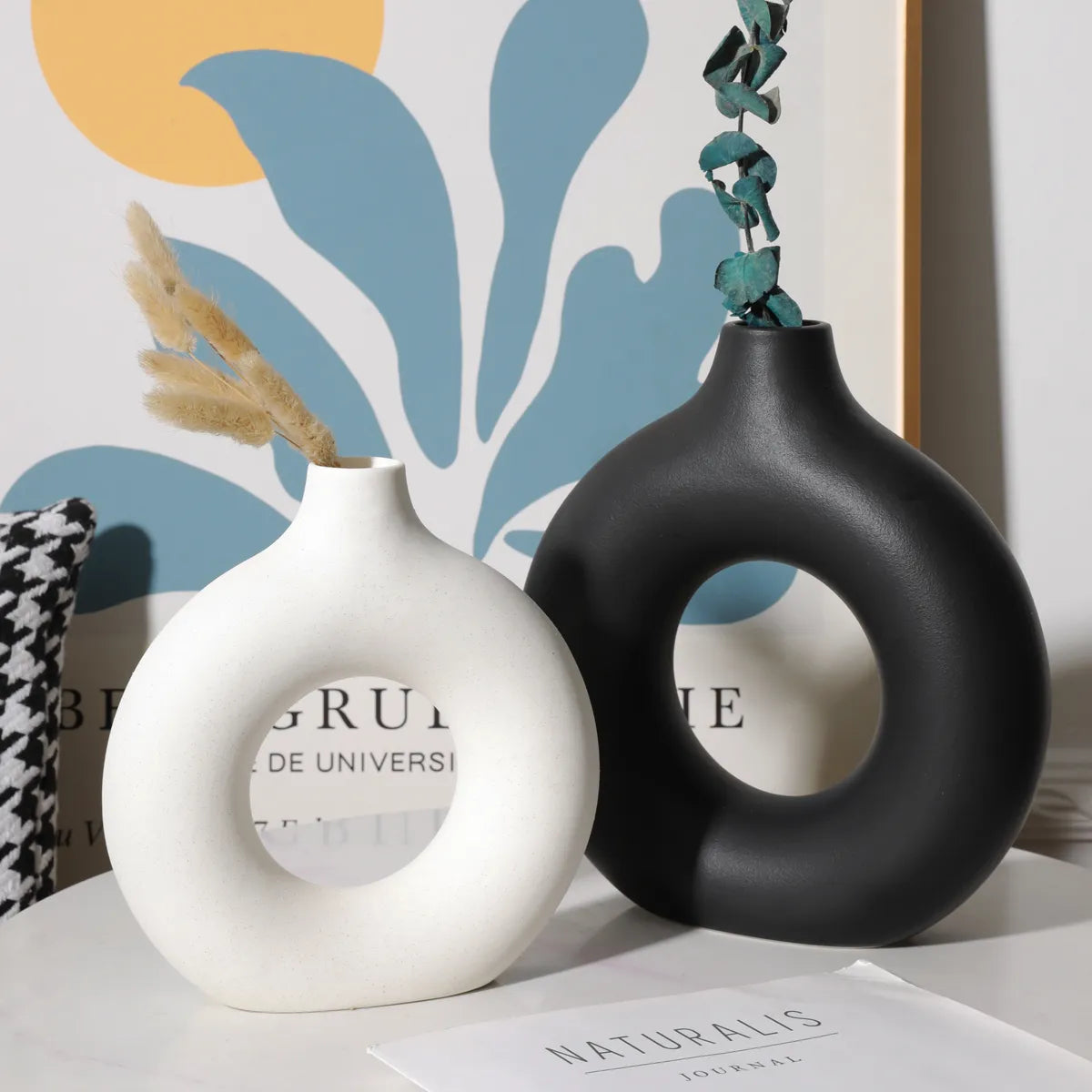 Vaso Boho Circular Oco Estilo Nórdico