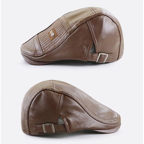 Boina Masculina Italiana em Couro