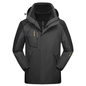 Jaqueta Masculina 3 em 1 com Forro Fleece Impermeável Corta-Vento – (Promoção de Inverno 2025)
