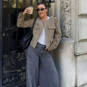 Casaco Casual Tweed