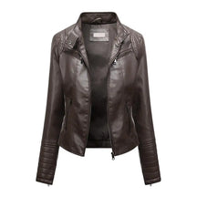 Jaqueta Feminina Slim com Gola Alta Estilo Biker - (Promoção de Inverno 2025)