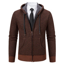 Jaqueta Masculina Cardigan com Gola Dobrável Forro Fleece Estilo Vintage – (Promoção de Inverno 2025)