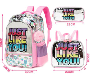 Kit Mochila Lancheira Estojo Escolar Infantil