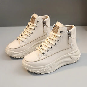 Tênis Feminino Plataforma com Design Vulcanizado Respirável Estilo Casual – (Promoção de Inverno 2025)