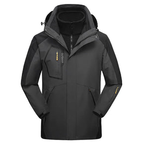 Jaqueta Masculina 3 em 1 com Forro Fleece Impermeável Corta-Vento – (Promoção de Inverno 2025)