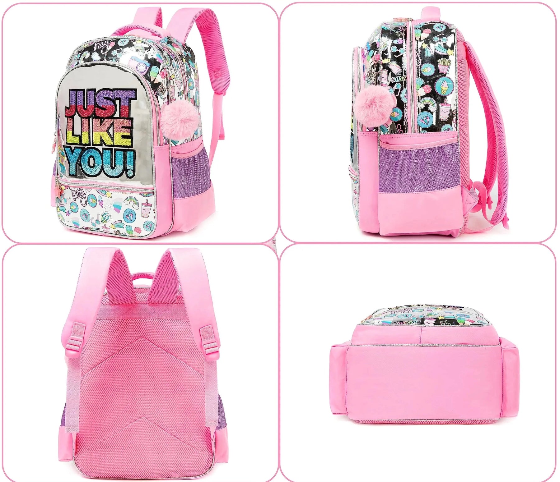 Kit Mochila Lancheira Estojo Escolar Infantil