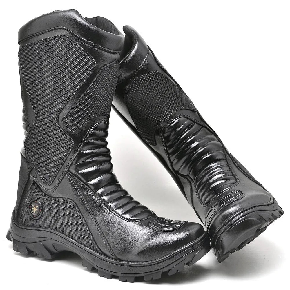 Bota Masculina Biker com Proteção Estilo Tornado - (Promoção de Inverno 2025)