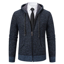 Jaqueta Masculina Cardigan com Gola Dobrável Forro Fleece Estilo Vintage – (Promoção de Inverno 2025)