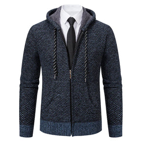 Jaqueta Masculina Cardigan com Gola Dobrável Forro Fleece Estilo Vintage – (Promoção de Inverno 2025)