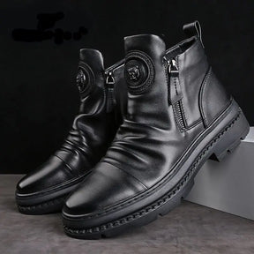 Bota Masculina Cano Alto com Zíper Lateral - (Promoção de Inverno 2025)