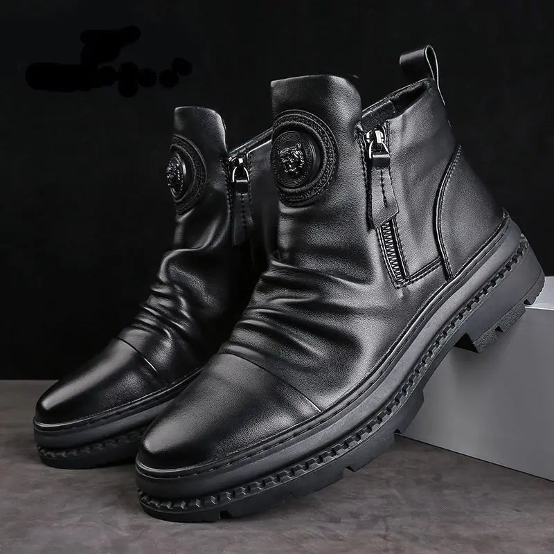 Bota Masculina Cano Alto com Zíper Lateral - (Promoção de Inverno 2025)