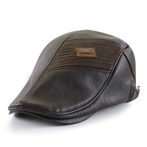 Boina Masculina Italiana em Couro