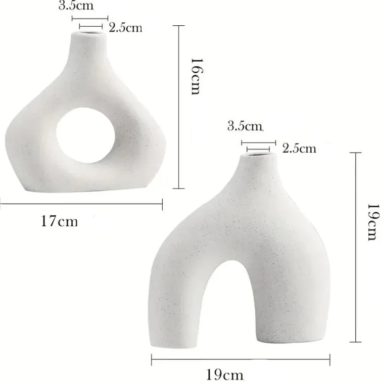 Vasos Cerâmica Boho Minimalista