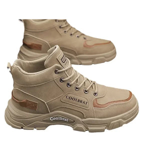 Bota Masculina de Cano Curto Estilo Britânico Antiderrapante Confortável – (Promoção de Inverno 2025)