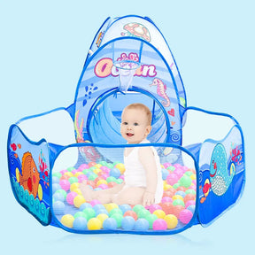 Barraca Cabana Infantil 3 em 1 Túnel Toca Piscina De Bolinha