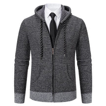 Jaqueta Masculina Cardigan com Gola Dobrável Forro Fleece Estilo Vintage – (Promoção de Inverno 2025)