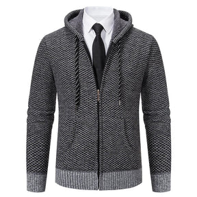 Jaqueta Masculina Cardigan com Gola Dobrável Forro Fleece Estilo Vintage – (Promoção de Inverno 2025)