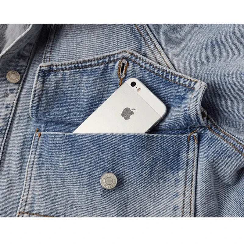 Jaqueta Jeans Feminina com Forro Para Inverno – (Promoção de Inverno 2025)