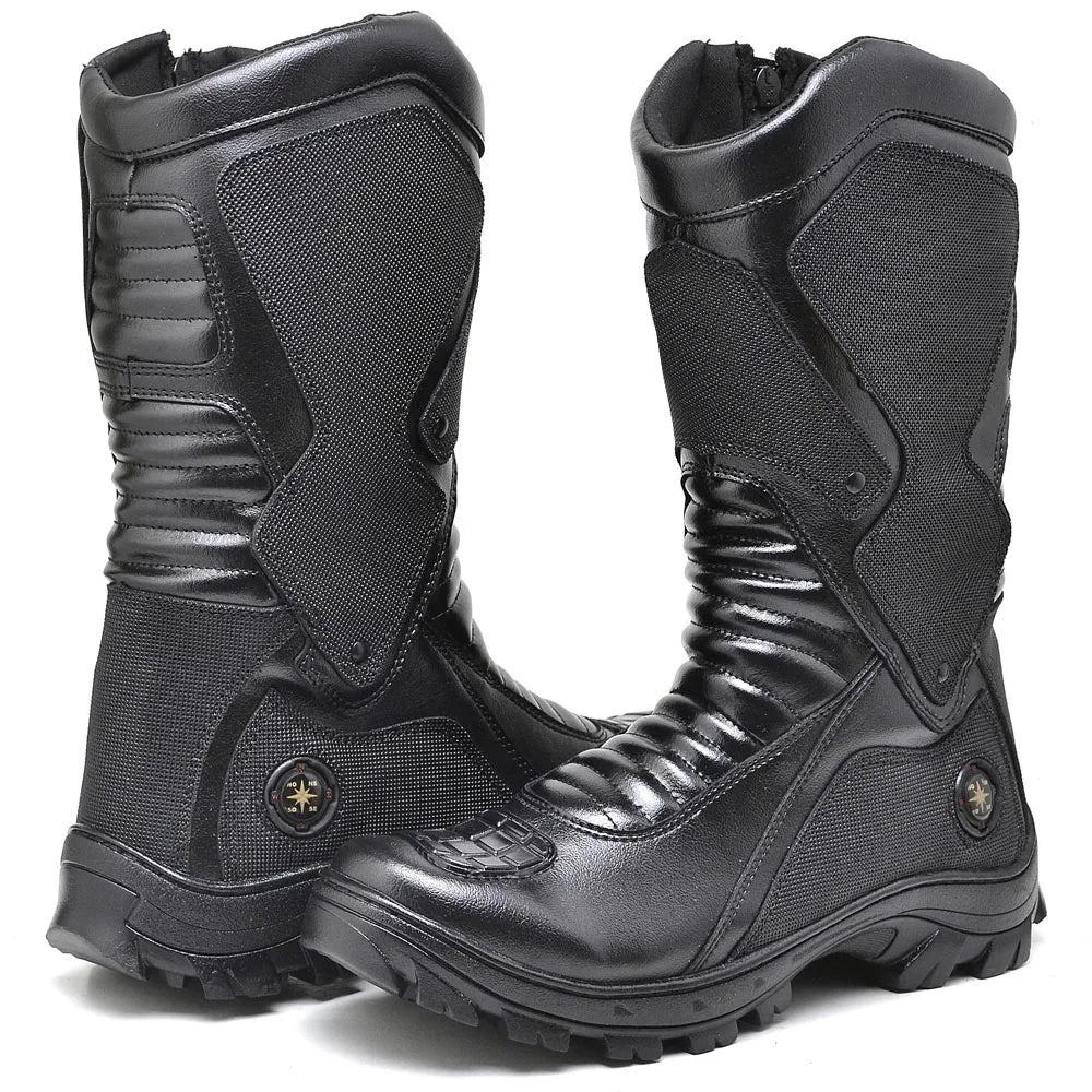 Bota Masculina Biker com Proteção Estilo Tornado - (Promoção de Inverno 2025)