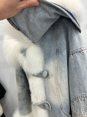 Jaqueta Jeans Feminina com Gola e Forro de lã – (Promoção de Inverno 2025)