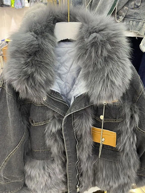 Casaco Feminino Jeans Para Inverno Peluciado Confortável – (Promoção de Inverno 2025)