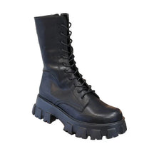 Bota Feminina Cano Médio Cadarço e Zíper com Plataforma Confortável - (Promoção de Inverno 2025)