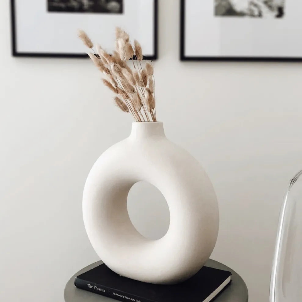 Vaso Boho Circular Oco Estilo Nórdico