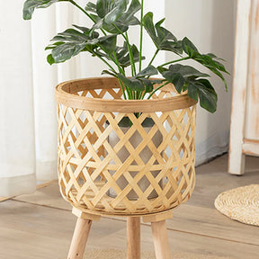 Vaso Bambu Trançado