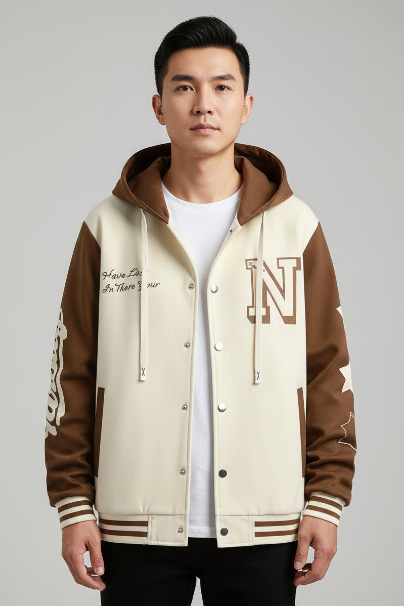 Jaqueta Masculina Varsity Colegial com Capuz NewSport