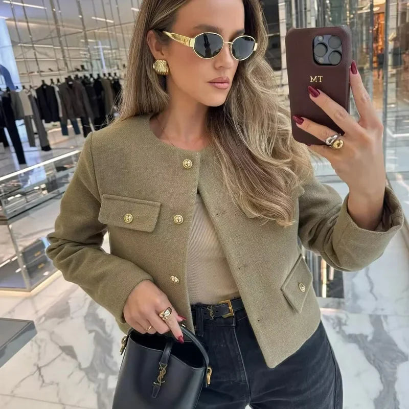 Casaco Casual Tweed